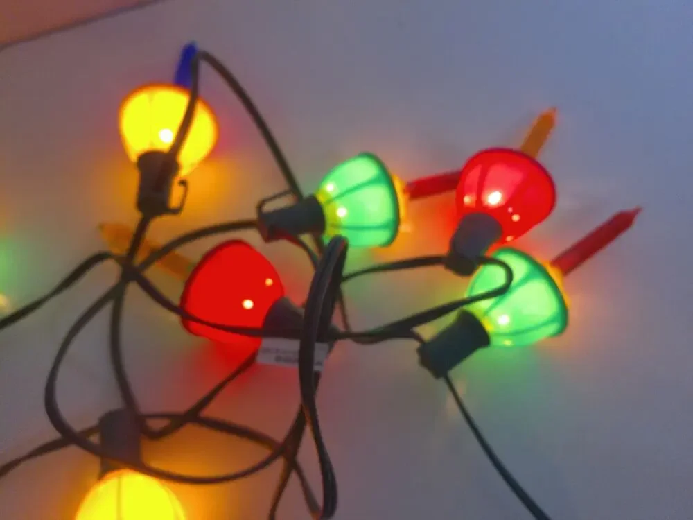 Vintage Christmas Multicolor Bubble Lights Set of 7